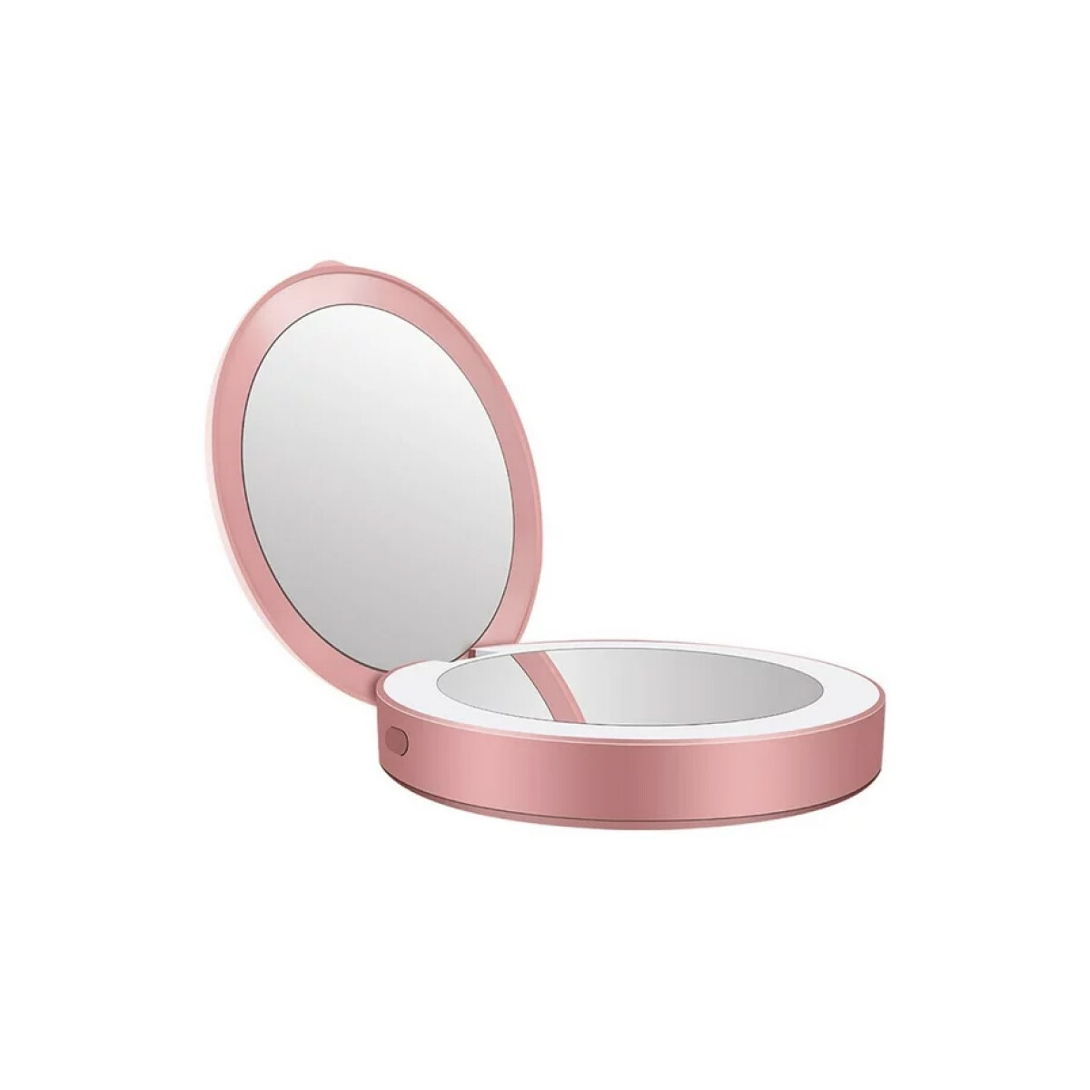 Espejo plegable con luz led ideal para cartera - Rosado 