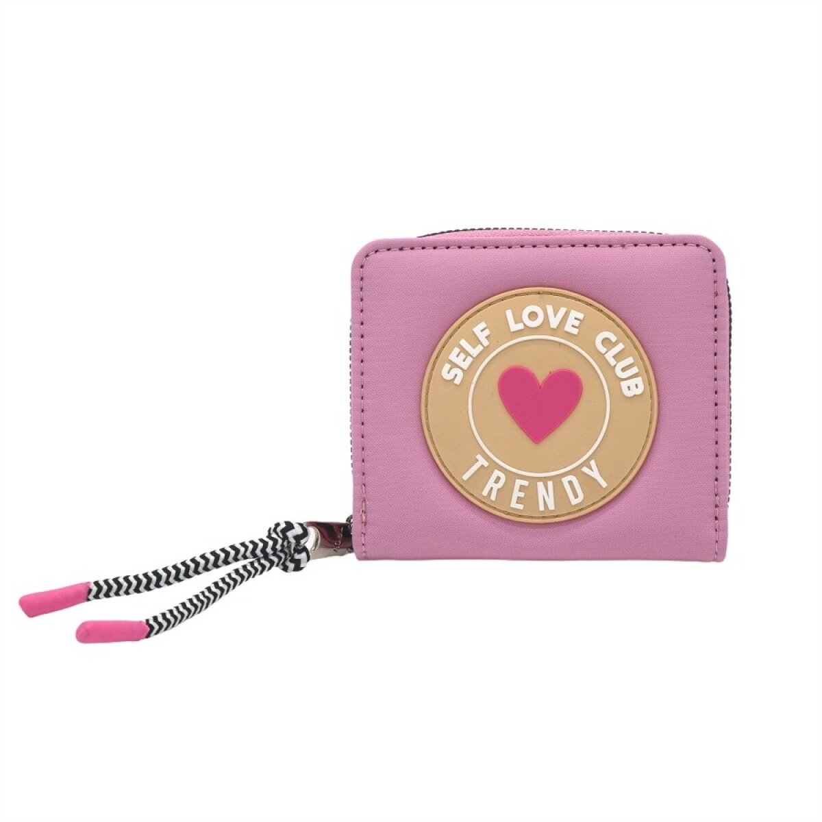 Billetera Trendy Self Love Club Cierre Y Tarjetero - ROSA 