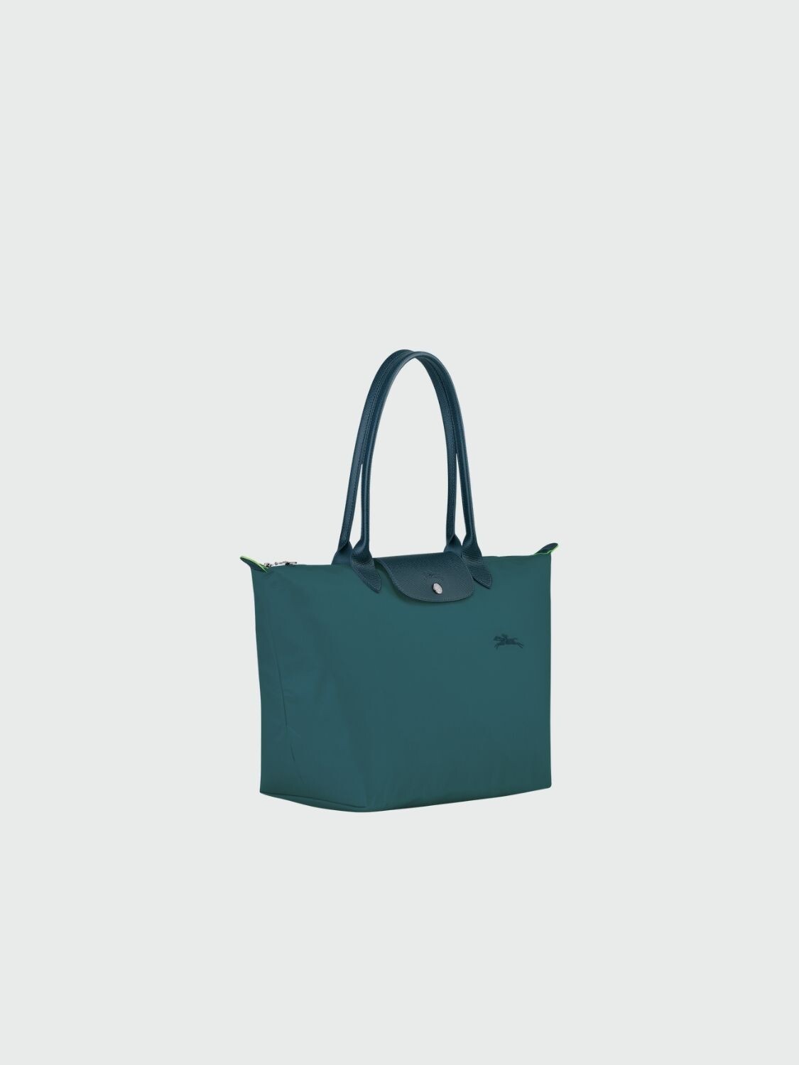 Longchamp -Cartera Longchamp plegable de nylon con cierre y asa larga, Le pliage L Jade