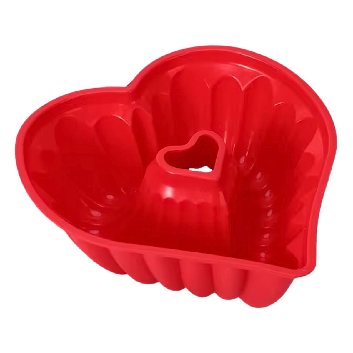 Molde de silicona budinera corazon 