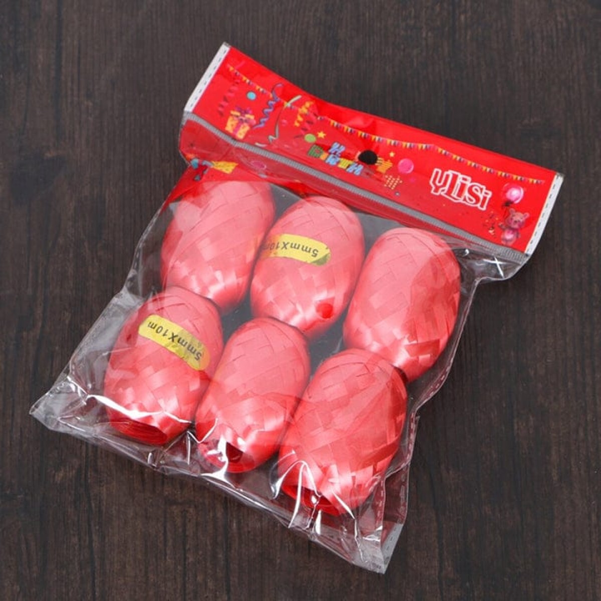 Cinta Para Globos x6 - Rojo 