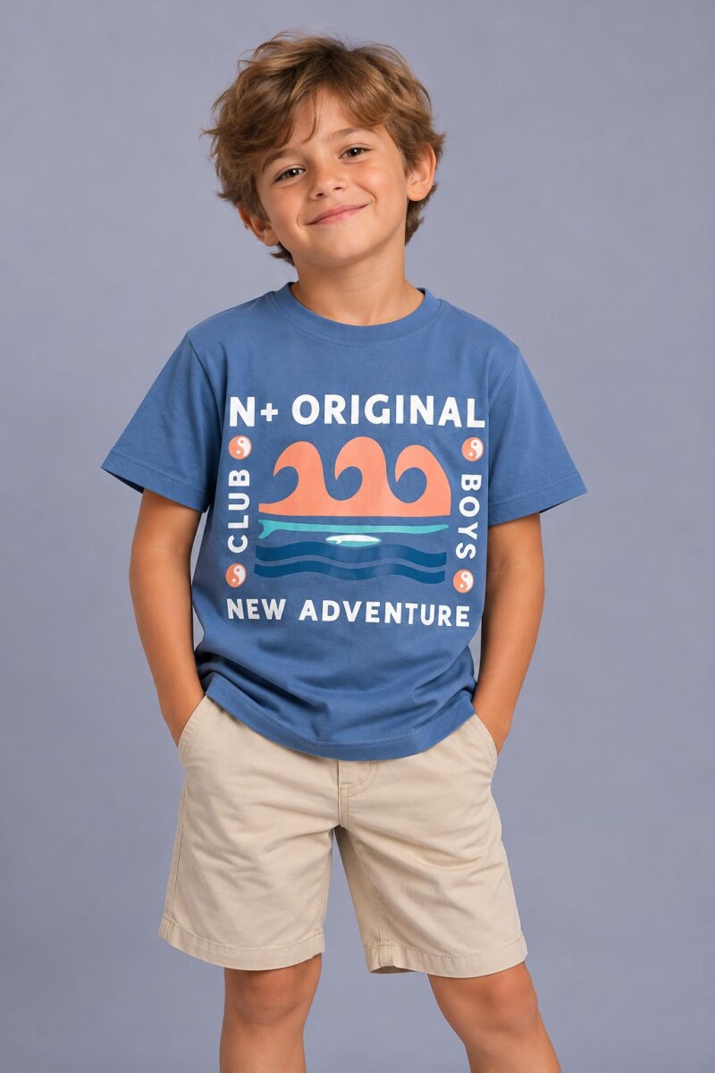 T-SHIRT N.SAILS 1502 M.C NIÑO me - AZUL 