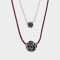 Collares Cortos Con flores Collar Corto Con Flores Antique - Plateado