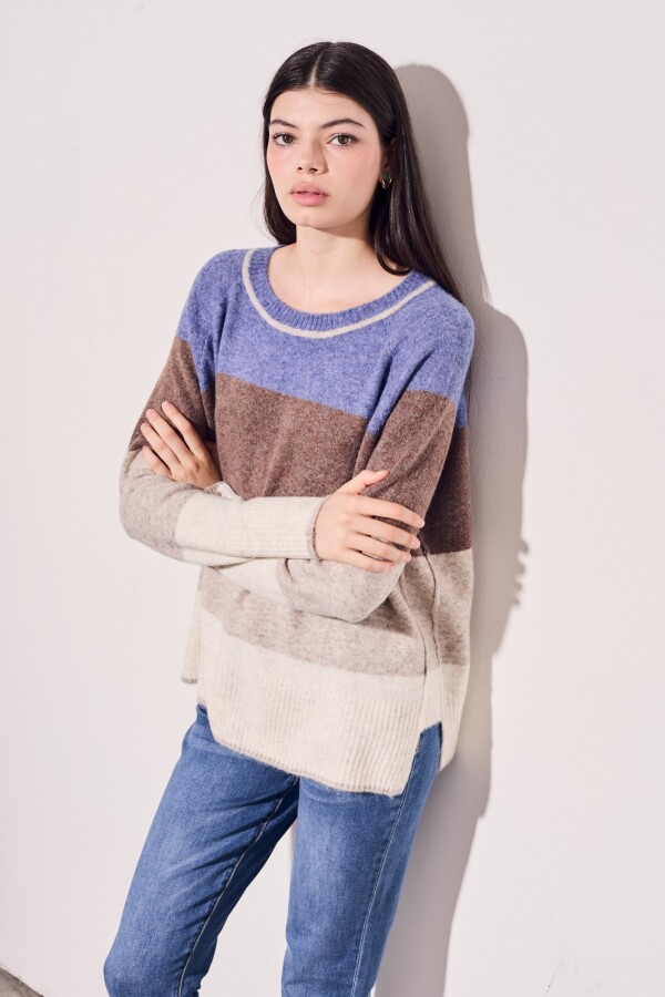 Sweater Rayado Azul