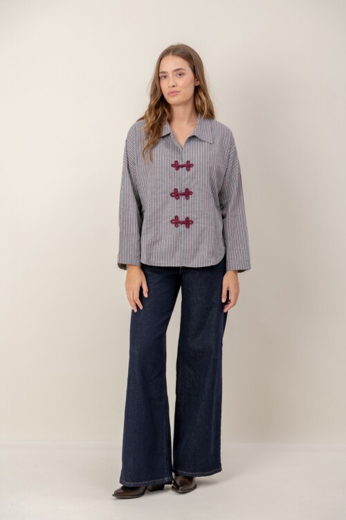 Camisa Alamar Bordeaux