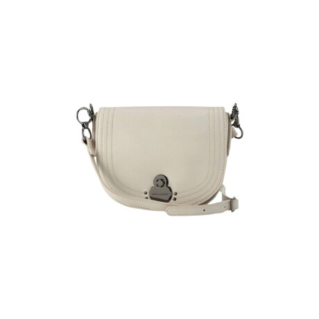 Longchamp -Cartera con solapa de cuero flexible, Cavalcade Beige