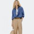 CAMISA ML FEM AZUL ESCURO