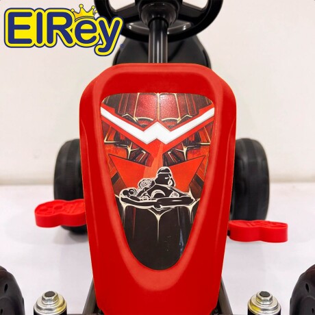 Auto Go Karting Pedal Infantil Cuatriciclo Carrera Rojo