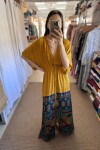 Vestido Manu de seda Tonos mostaza