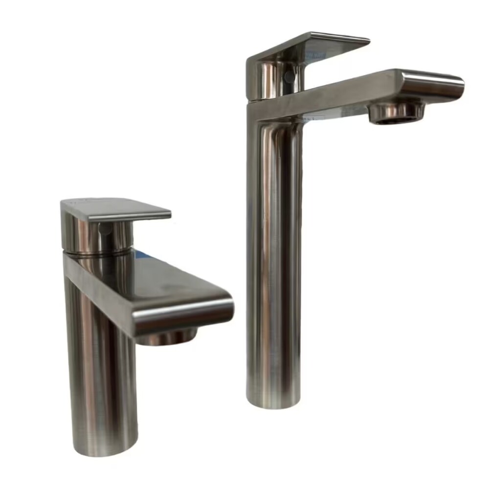 Grifería de lavatorio Monocomando alto de mesada Loft Gris Satinado Grifería De Lavatorio Monocomando Alto De Mesada Loft Gris Satinado