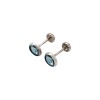 Abridores bebe Circulos - Plata 925 - Piedra Zirconia azul - AB3003 Conpiedra