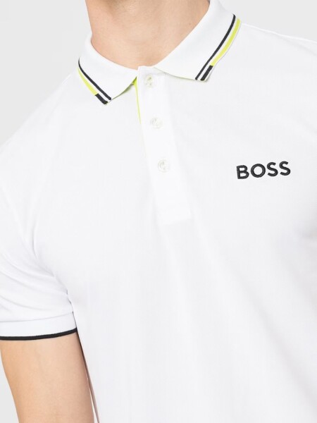 BOSS -Remera polo de algodón, regular fit, PADDY PRO Blanco
