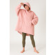 Buzo Manta Con Capucha Polar y Corderito unisex Rosa