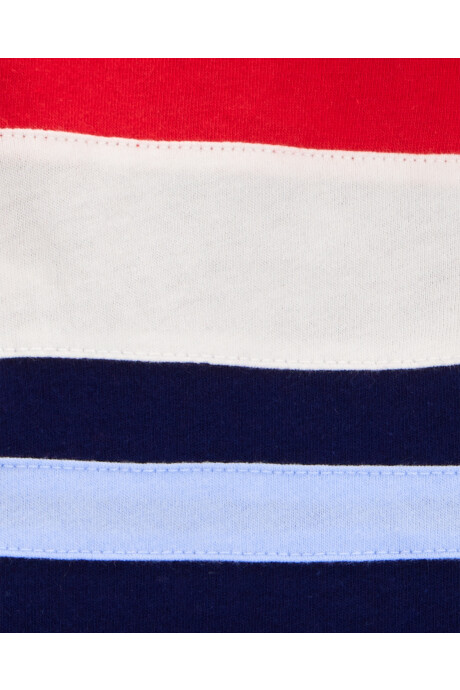 Remera polo de algodón, diseño colorblock Sin color