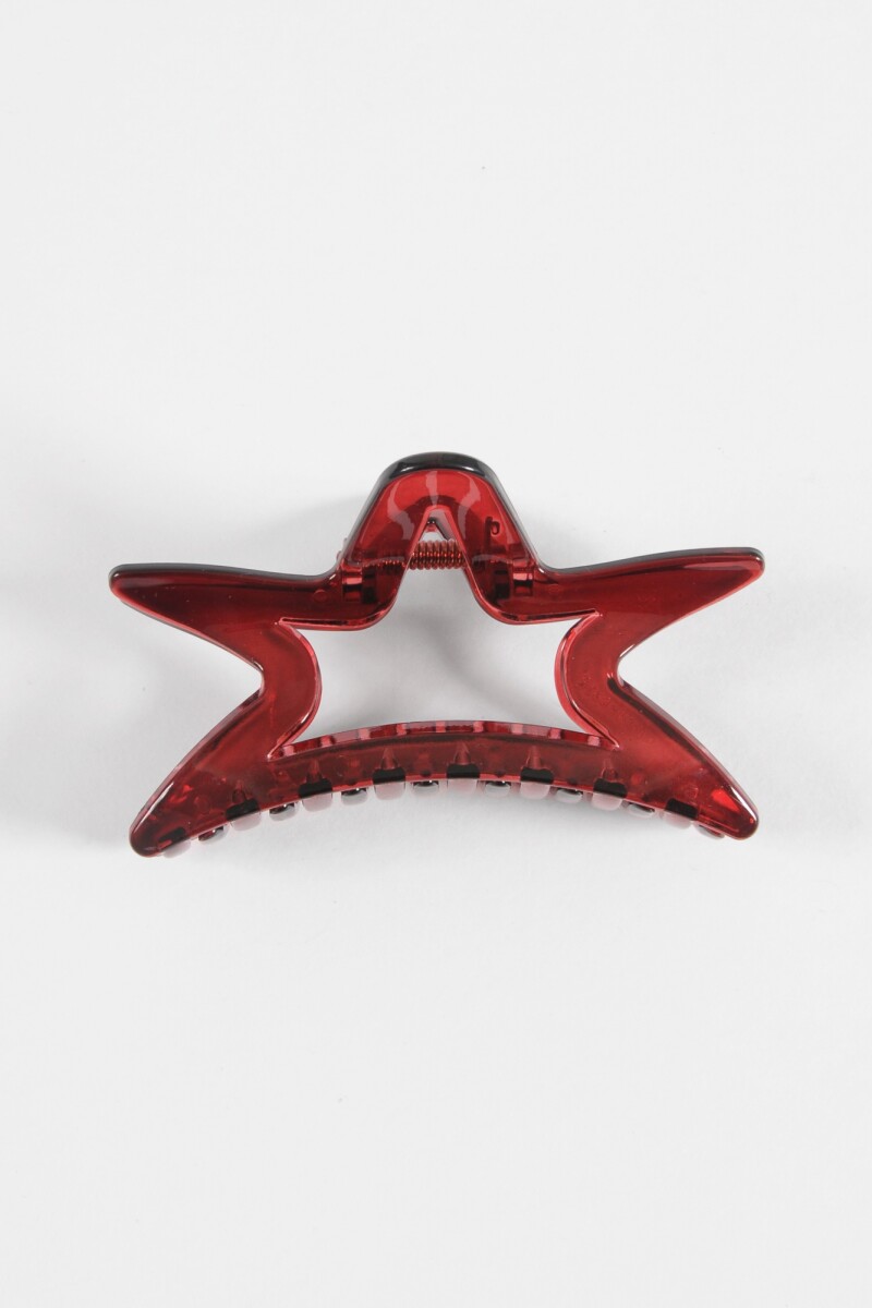 Broche estrella rojo