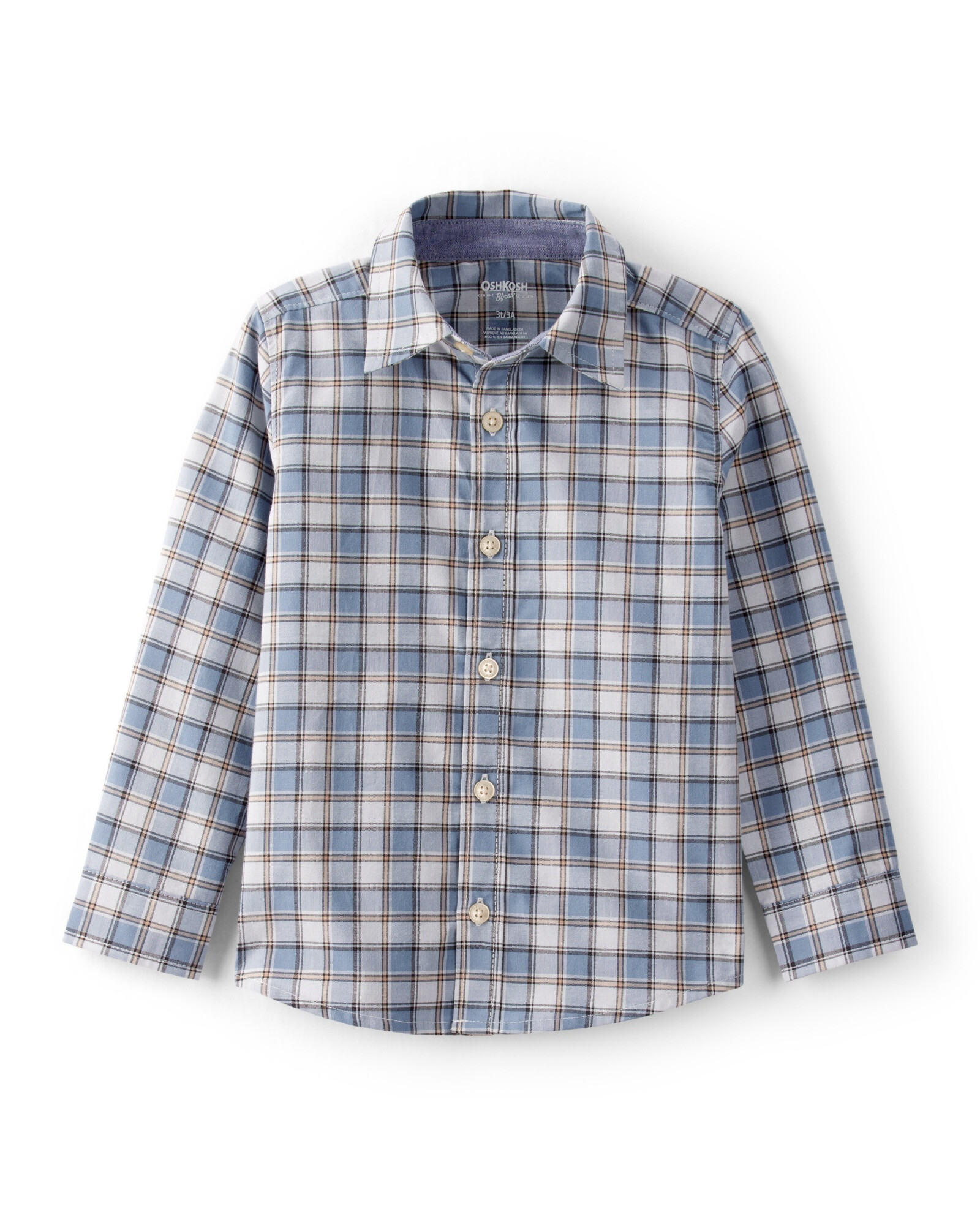 Camisa de popelina, diseño a cuadros Camisa de popelina, diseño a cuadros