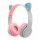 Auriculares BT Plegables Orejas Gato con Luz LED RGB Gris