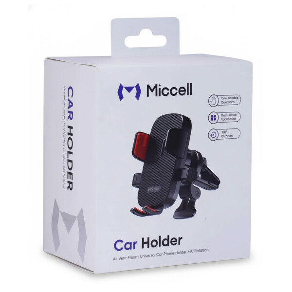 Soporte Celular Auto Universal 360 Ajustable Miccell Color Negro