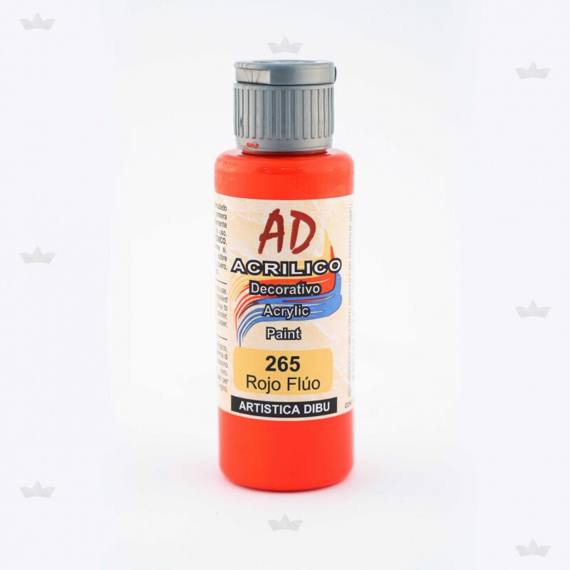 ACRILICO DECORATIVO ROJO FLUOR 60 ML ACRILICO DECORATIVO ROJO FLUOR 60 ML