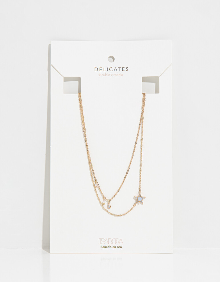 Collares Cortos Strass Collar Corto Con Cubic Zirconia - Dorado