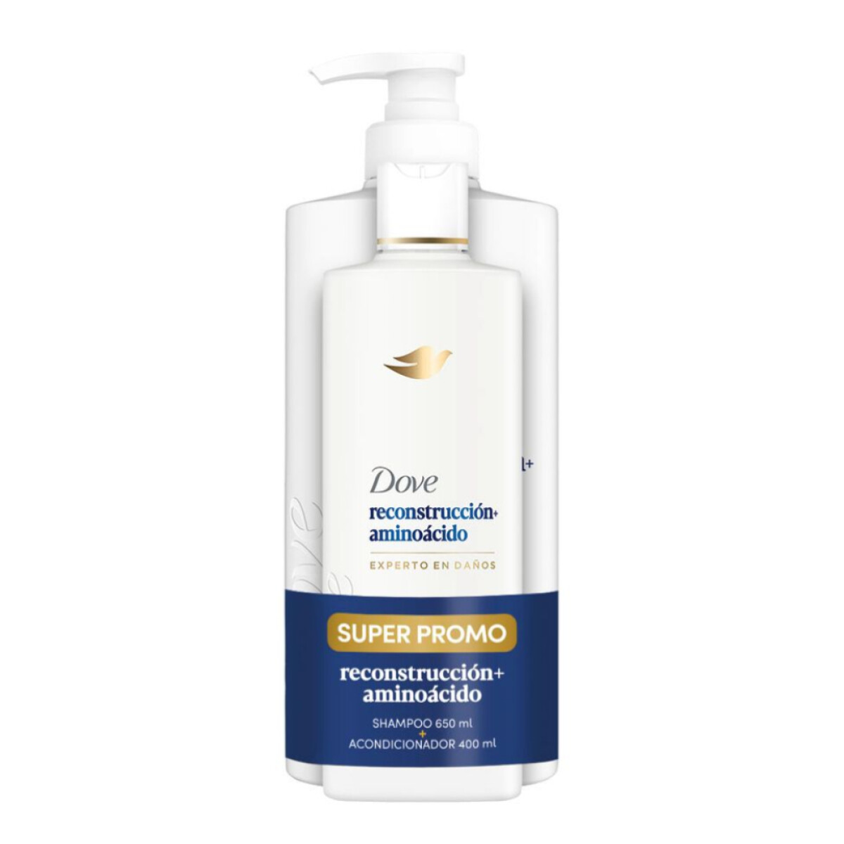 Pack Dove Reconstrucción + Aminoácidos Shampoo 650ml + Acondicionador 400ml 