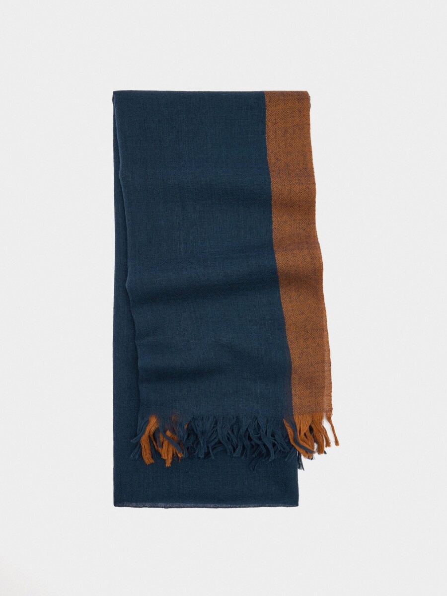 Pashmina Con Rayas 100% Lana multicolor