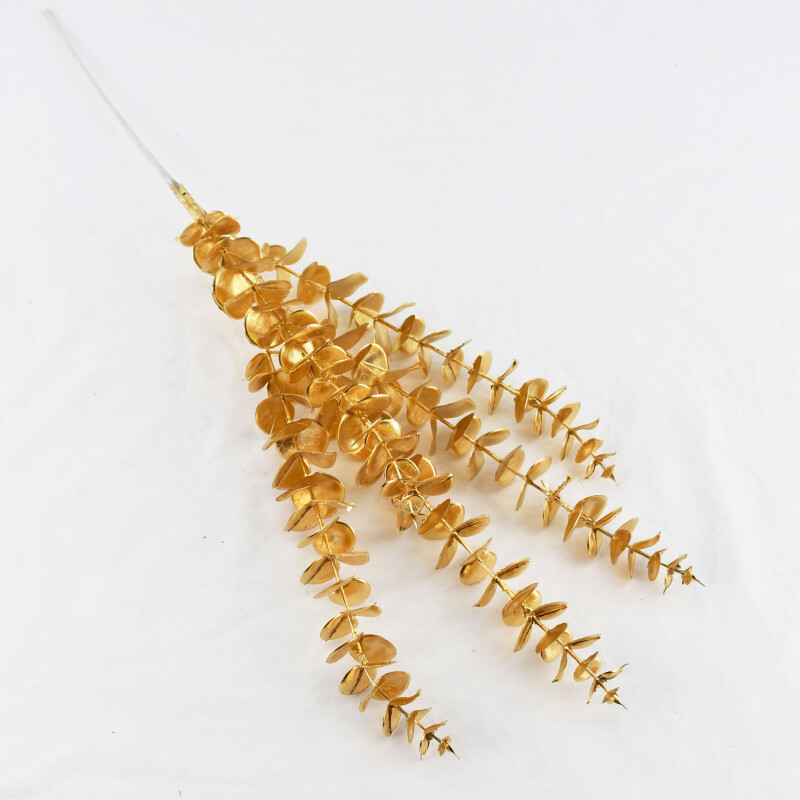 Rama de Eucalipto Artificial 85 cm Dorado
