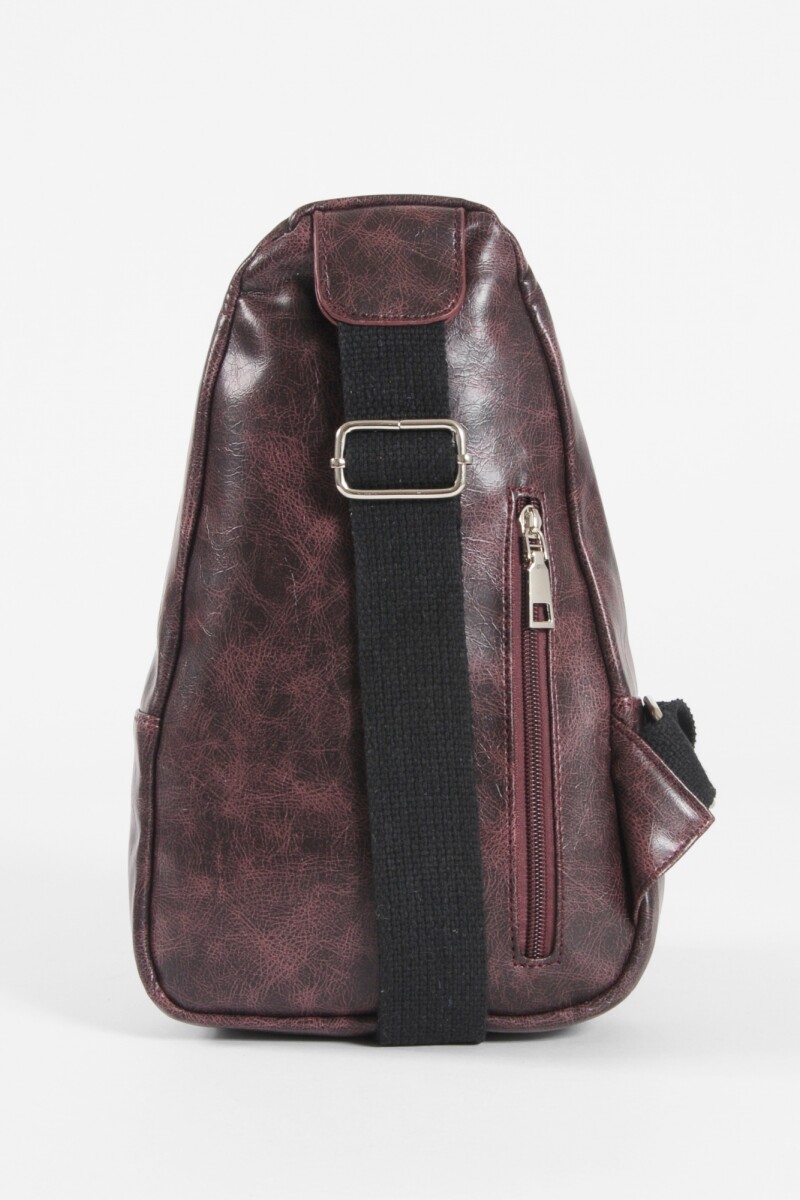 Riñonera cruzada cracked bordo