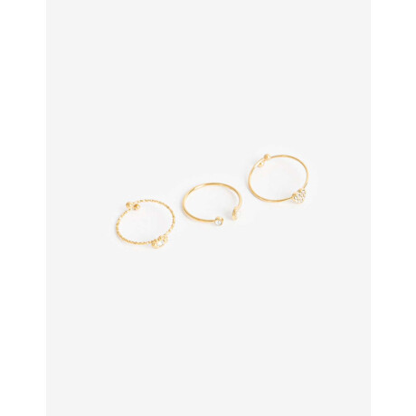 Sets Anillos Metal Dorado