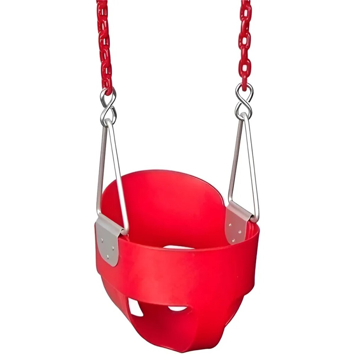 Hamaca Infantil de Goma Flexible con Respaldo Pvc X023 - ROJO 