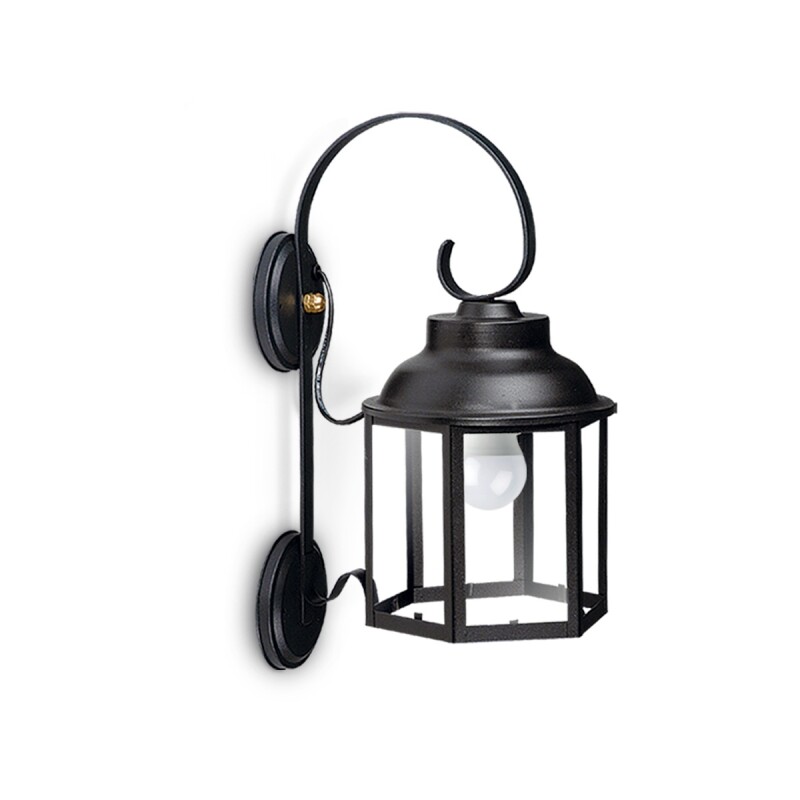FAROL HEXAGONAL CON MENSULA E27 NEGRO FAROL HEXAGONAL CON MENSULA E27 NEGRO
