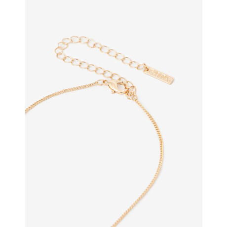 Collar Con Dije Doble Corazón Dorado