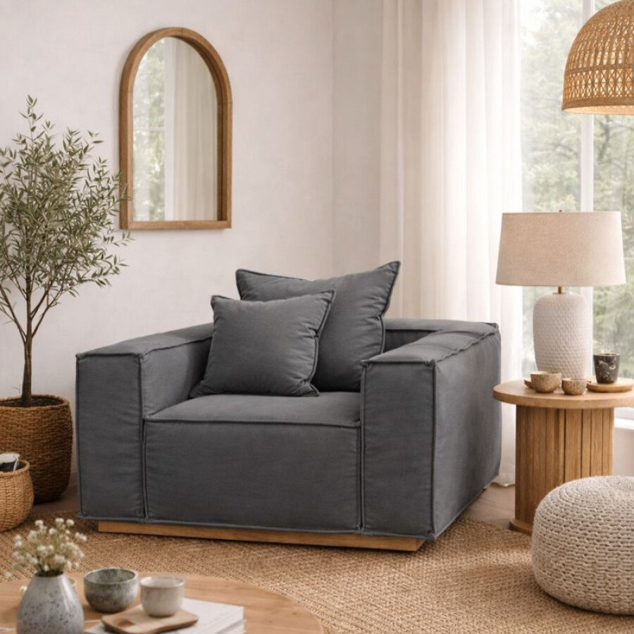 Sillón Luciana 1 cuerpo Gris