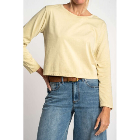 Remera Manga Larga Lavada Pistacho