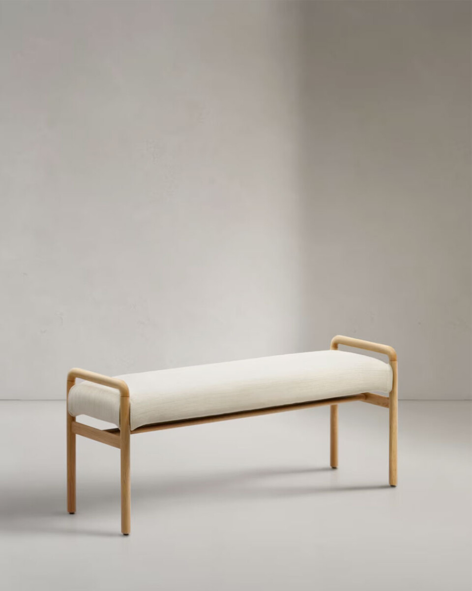 Banco desenfundable Macaret - madera maciza de roble acabado natural 120cm FSC Mix Credit 