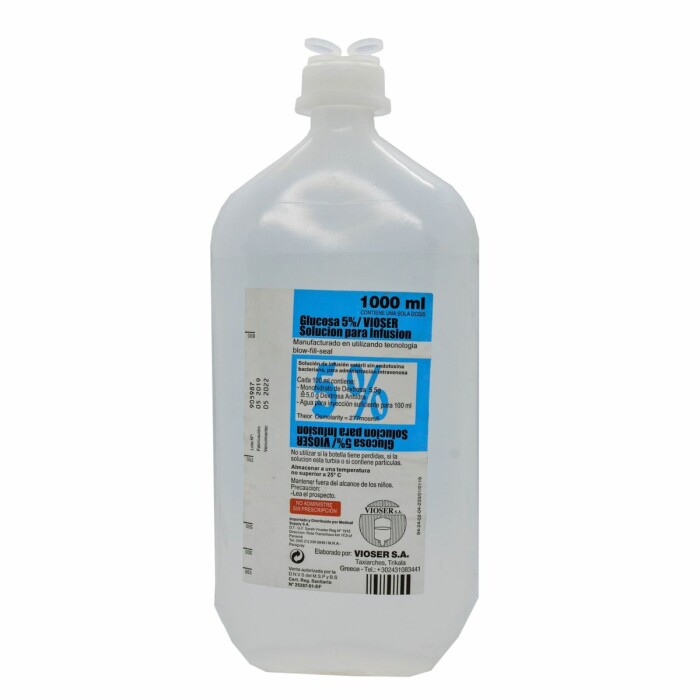 SUERO GLUCOSA 5% VIOSER FR. X 1000 ML. única