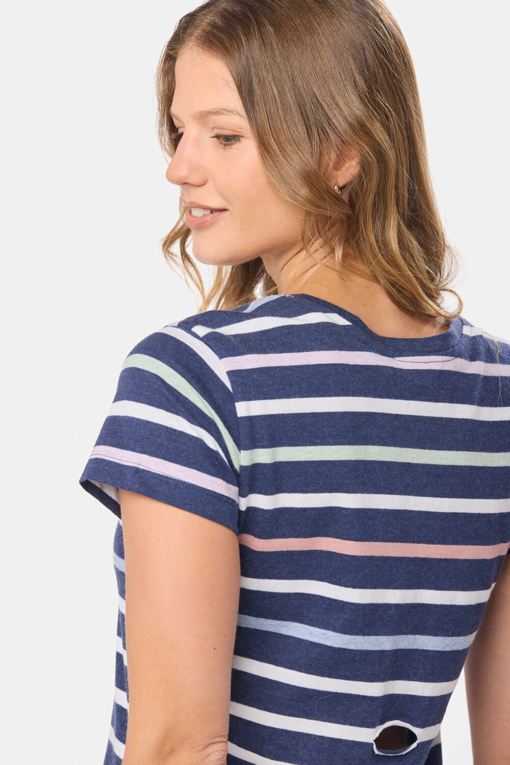 REMERA RAYADA Azul