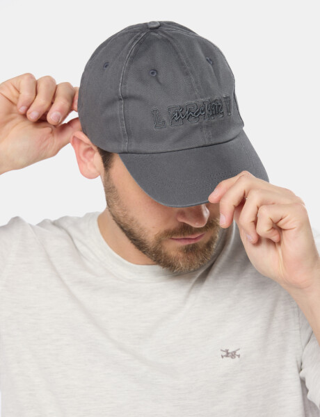 GORRO VISERA DE LONA BORDADO Gris