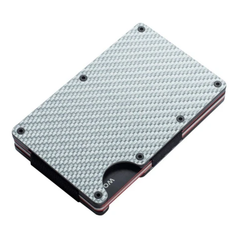 Billetera Tarjetero Bloqueo Rfid Anti Clonación Calidad Variante Color Plateado Labrado
