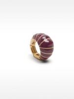Anillo Elástico Con Esmaltado violeta
