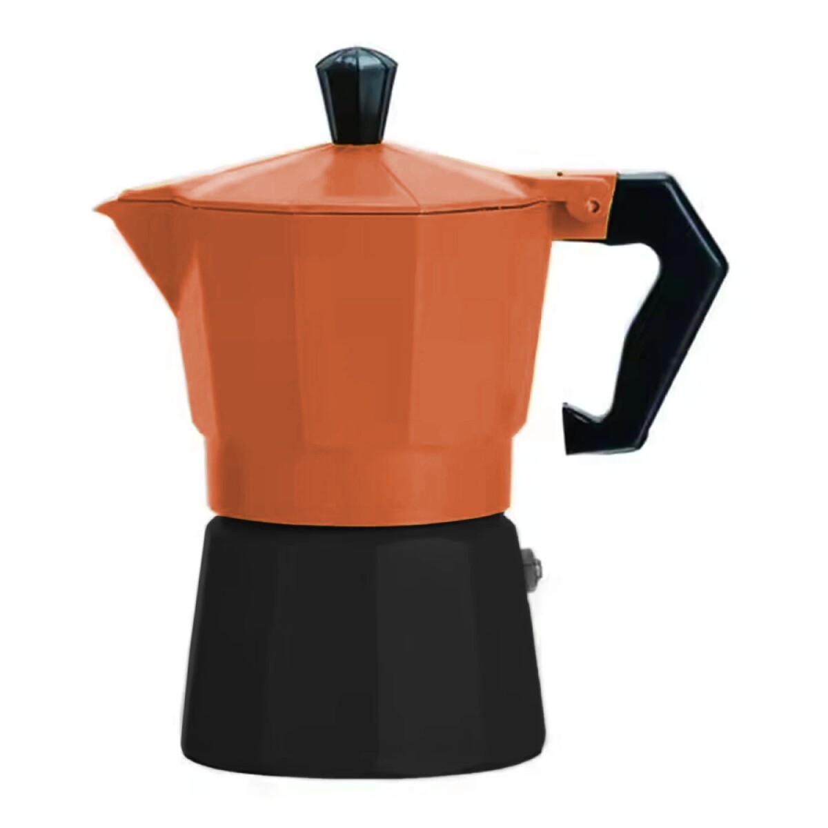 Cafetera Italiana de Aluminio 3 Tazas - Naranja Oscuro 