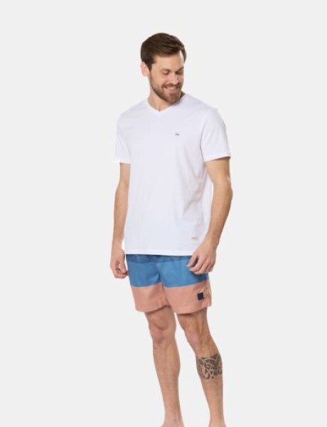 SHORT DE BAÑO RAYADO Azul