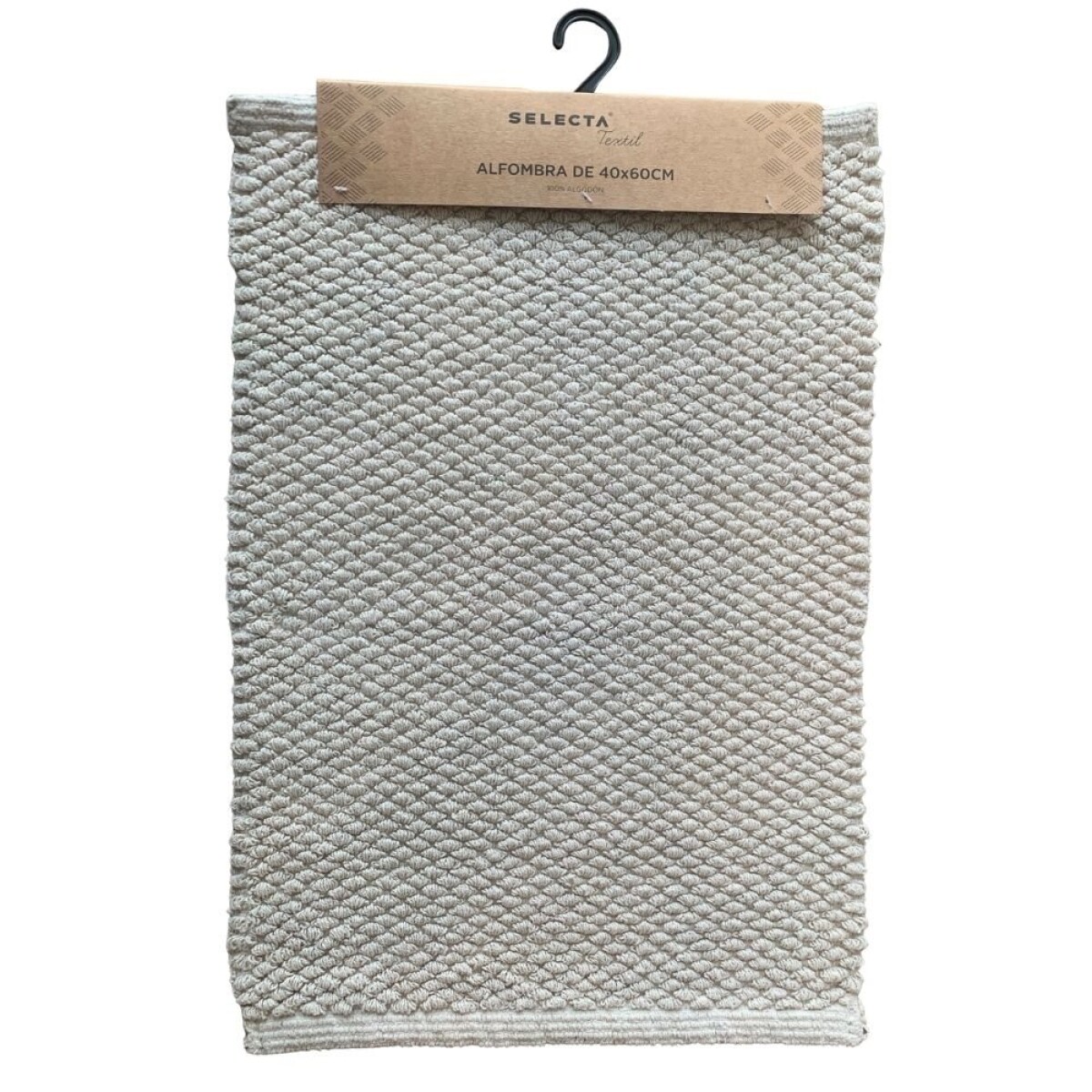 ALFOMBRA ALGODÓN 40X60CM TEXTURA CRUDO 