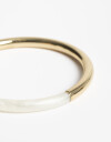 Pulseras Rígidas Acrilico Pulsera Rígida Metal Y Acrílico - Dorado