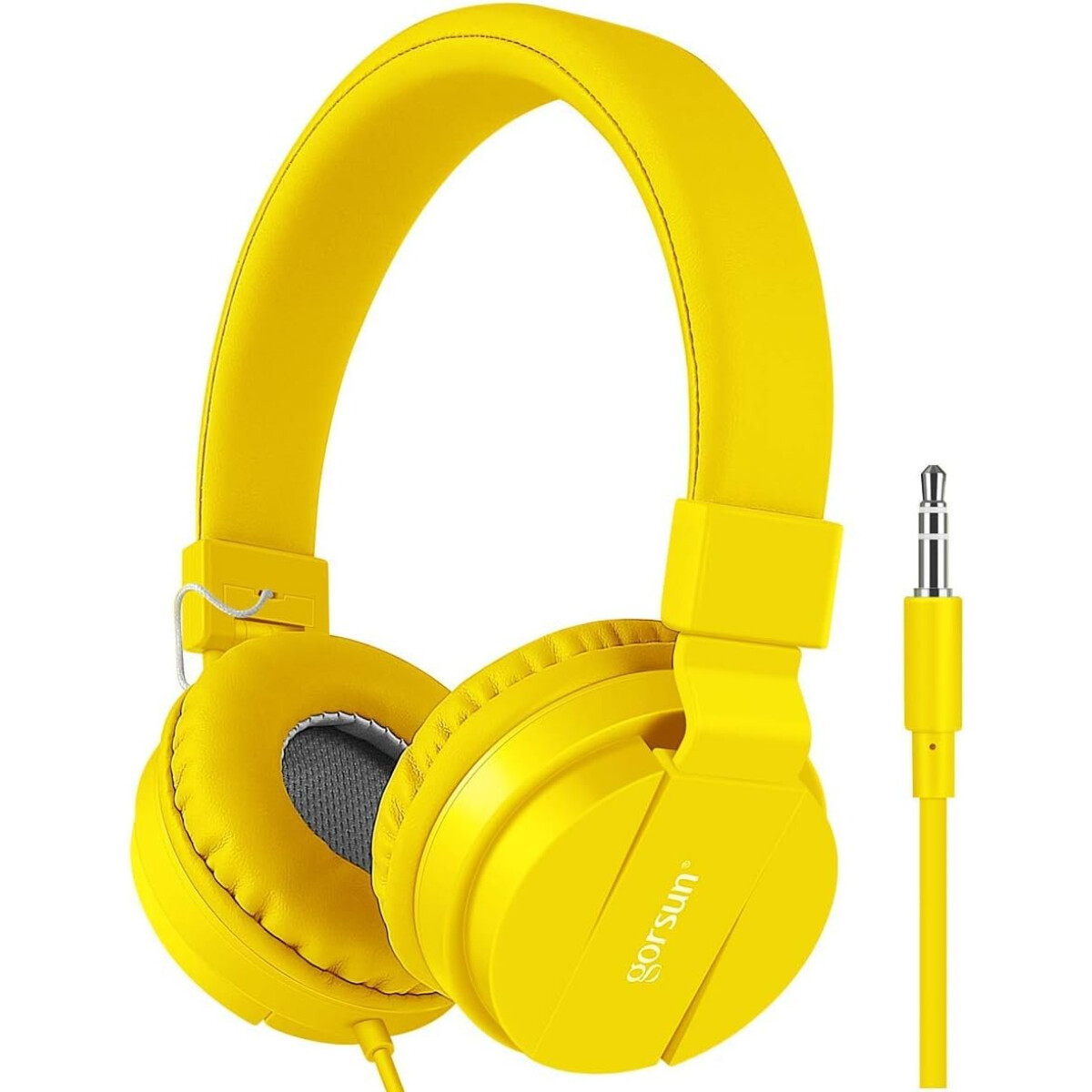 Auricular Stereo Cableado Vincha Plegable Gorsun 778 - Color Variante Amarillo 