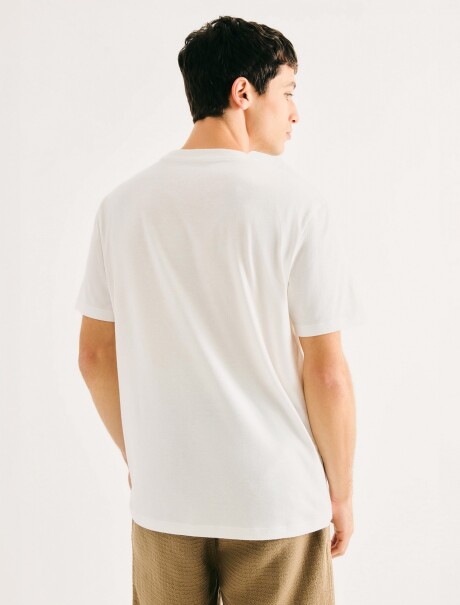 CAMISETA MANGA CORTA CON ESTAMPA BEIGE