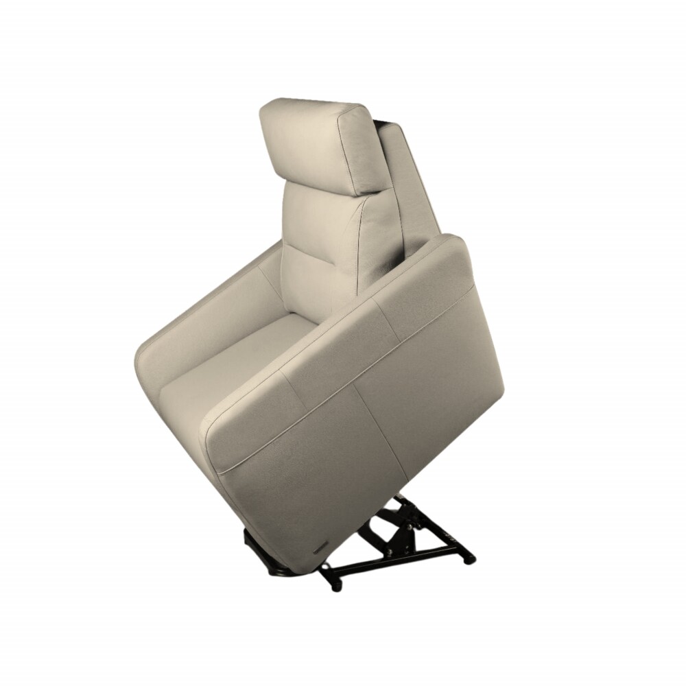 Butaca Reclinable - Eléctrica 100% de cuero - Virgina Beige