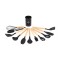 JUEGO 11 PIEZAS MENAGE SILICONA MANGO MADERA NEGRO