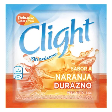 REFRESCO POLVO CLIGHT NARANJA/DURAZNO 7.5G REFRESCO POLVO CLIGHT NARANJA/DURAZNO 7.5G