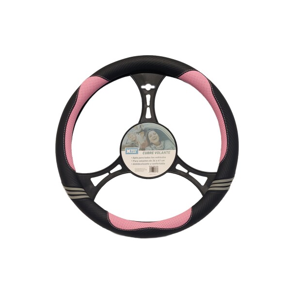 Cubre Volante Para Auto Negro Y Rosa Cubre Volante Para Auto Negro Y Rosa